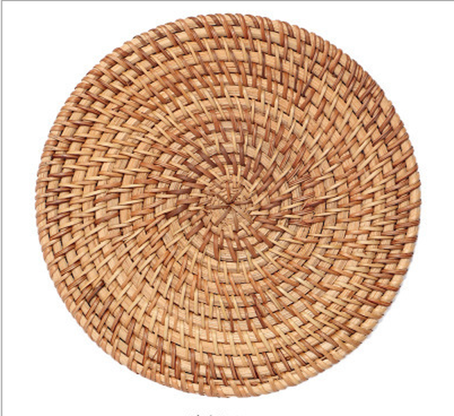 Hand-woven Vietnamese rattan coaster - Minihomy