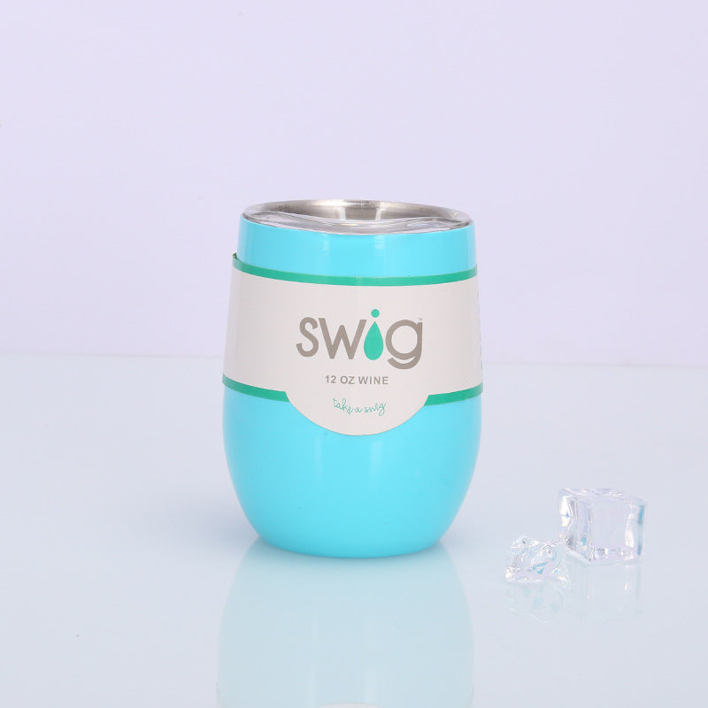 Swig Eggshell Cup 12oz Stainless Steel Wine Mug - Minihomy