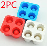 Silicone Ice Maker Mould Bar Party Drink Ice Tray Cool Shape Ice Cube Freeze Mold 4-Cup Ice Mold Cup