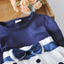 Flower bow long sleeve dress - Minihomy