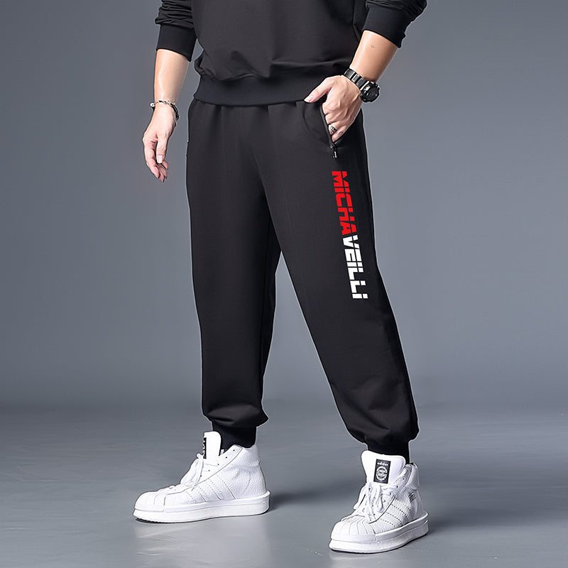 Plus Size Black Cargo Pants For Men Overalls Mens Streetwear Hip Hop Sweatpants Joggers - Minihomy