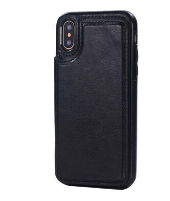 Apple-Compatible Cell Phone Shell: Rear Cover Protective Leather Case