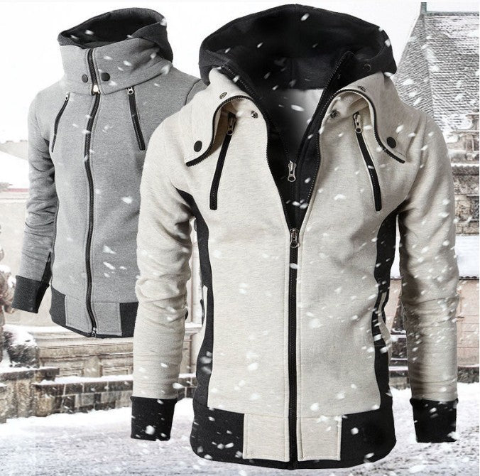 Men's High-Necked Hooded Jacket - Minihomy