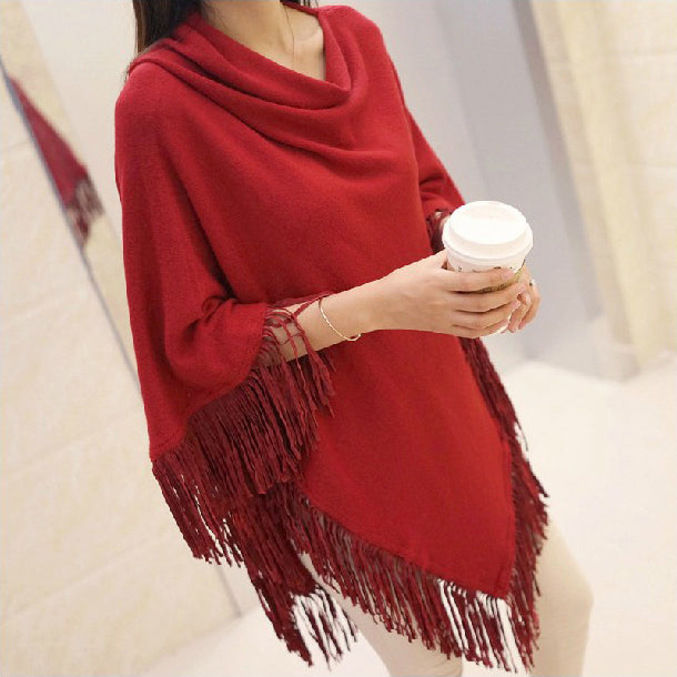 Sweater cloak shawl