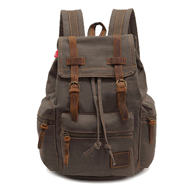 Men's backpack vintage canvas backpack