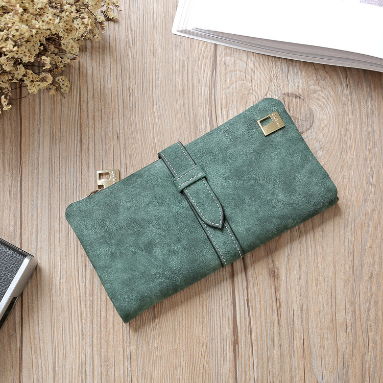 Leather Zipper Long Women Wallet