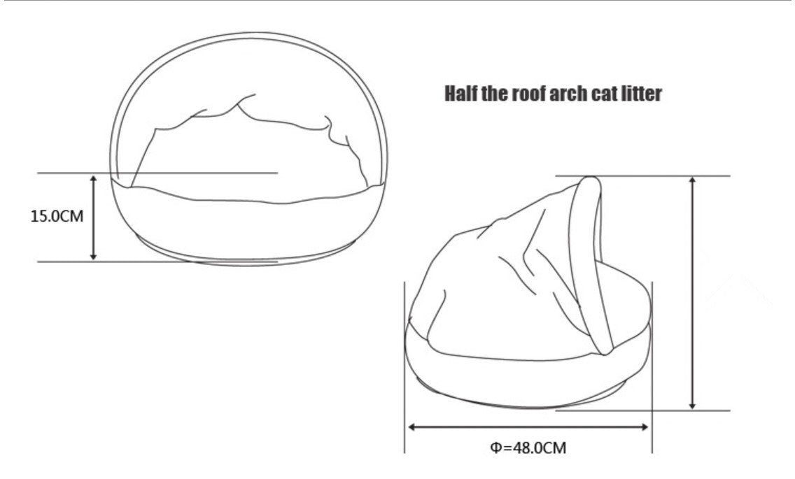 Removable half roof cat house half roof cat house