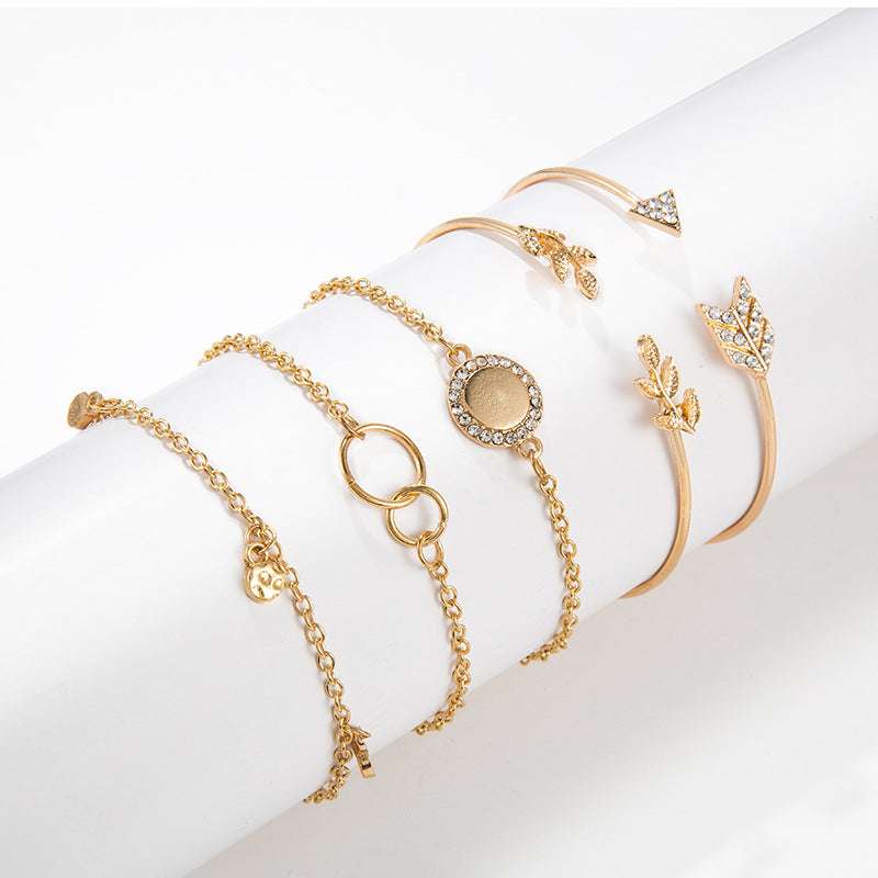 Arrow Leaf Bracelet Five Piece Bracelet - Minihomy