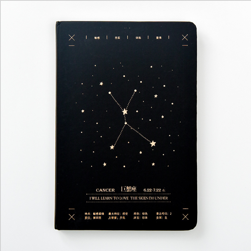 High-quality zodiac sign notebook