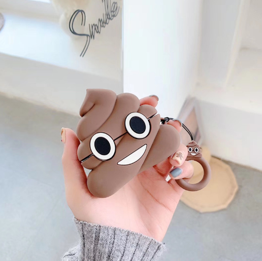 Poop Pattern Soft Silicone Protective AirPods Cover