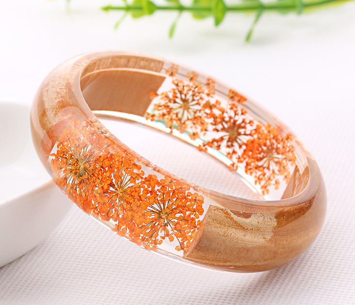 Resin Dried Flower Bracelet