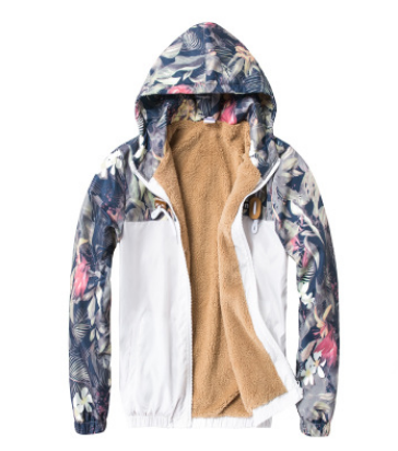 Men's Printed Casual Contrast Sports Hooded Camouflage Jacket - Minihomy