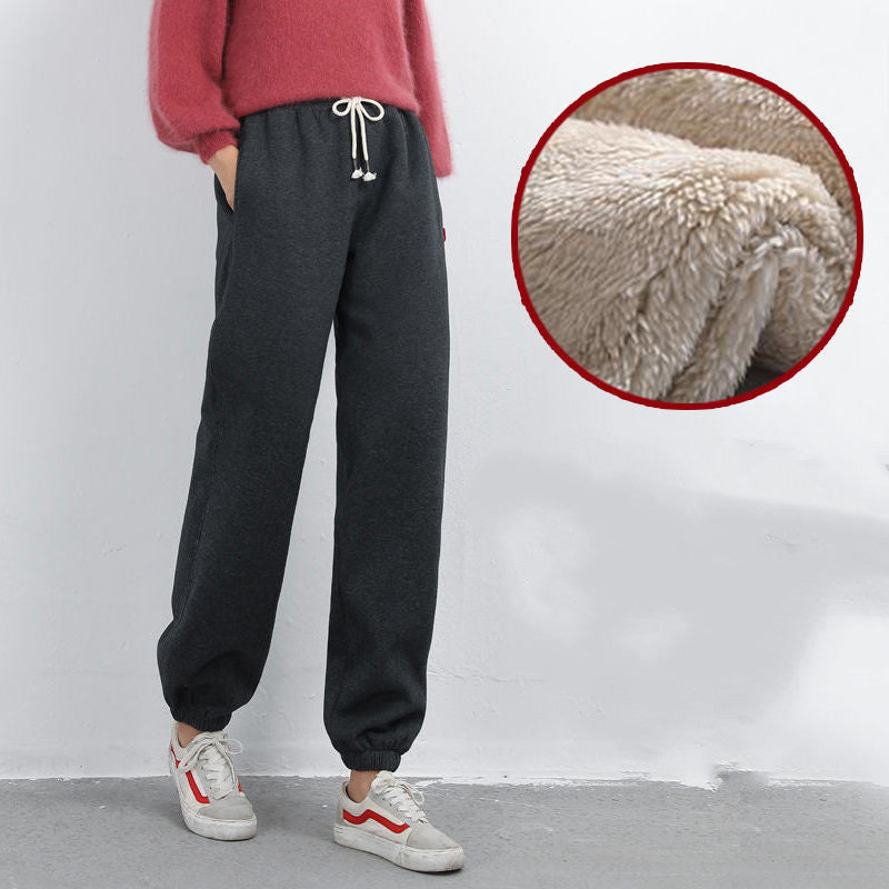 Women's plus fleece padded sweatpants