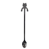 Cross-border 304 Stainless Steel Spoon Cartoon Cat Handle Hanging Coffee Spoon - Minihomy