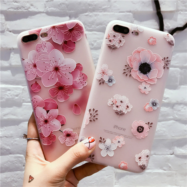 Embossed flower phone case cover - Minihomy