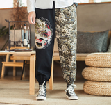 Embroidered Silver Dragon Trousers - Minihomy