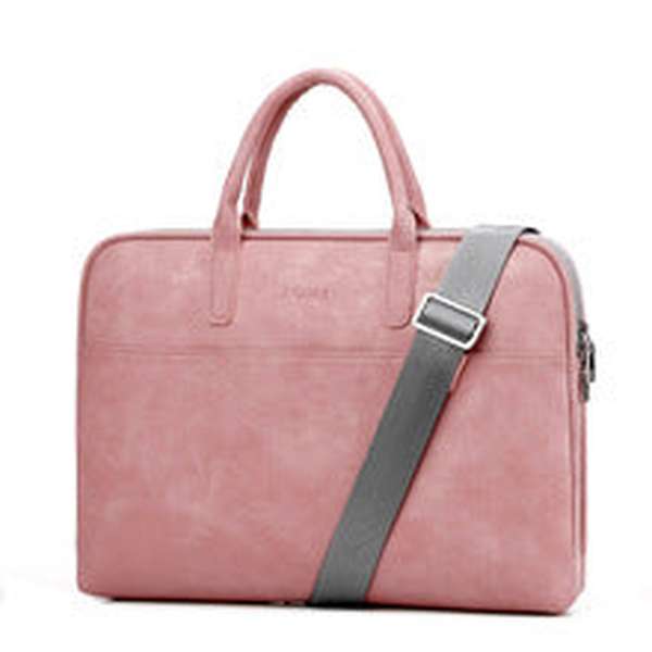 Faux Leather Laptop Bag For Women - Minihomy