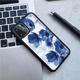 Glass Back Acrylic Back Tpu Soft Side Anti-Slip Pattern Phone Case