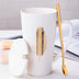 Large Capacity Ceramic Water Cup With Lid Spoon - Minihomy