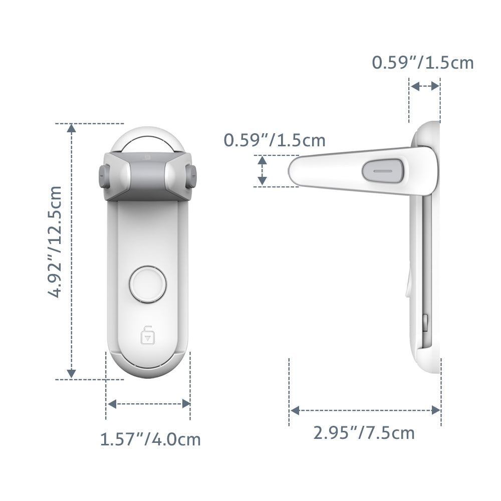 Children's Door Lever Lock Opening Artifact Anti-cat Anti-pet Room Easy To Install And Use - Minihomy