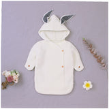 Baby Knitting Rabbit Sleeping Bags Hold Blanket