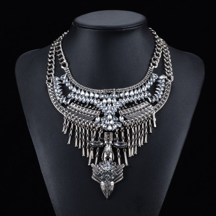 Alloy Diamond Short Crystal Necklace - Minihomy