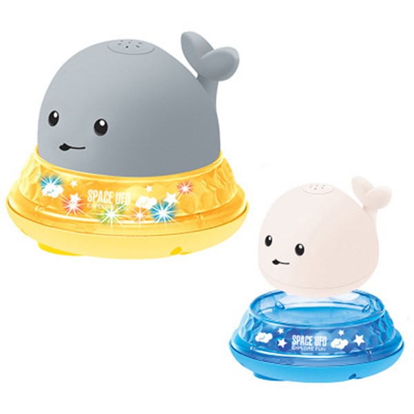 Baby Cute Cartoon Whale Floating Spraying Water Bath Toys With Light Music LED Light Baby Toys - Minihomy