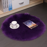 Hair Plush Carpet Floor Mats Household Floor Mats  Wool Round Bedroom Carpets - Minihomy