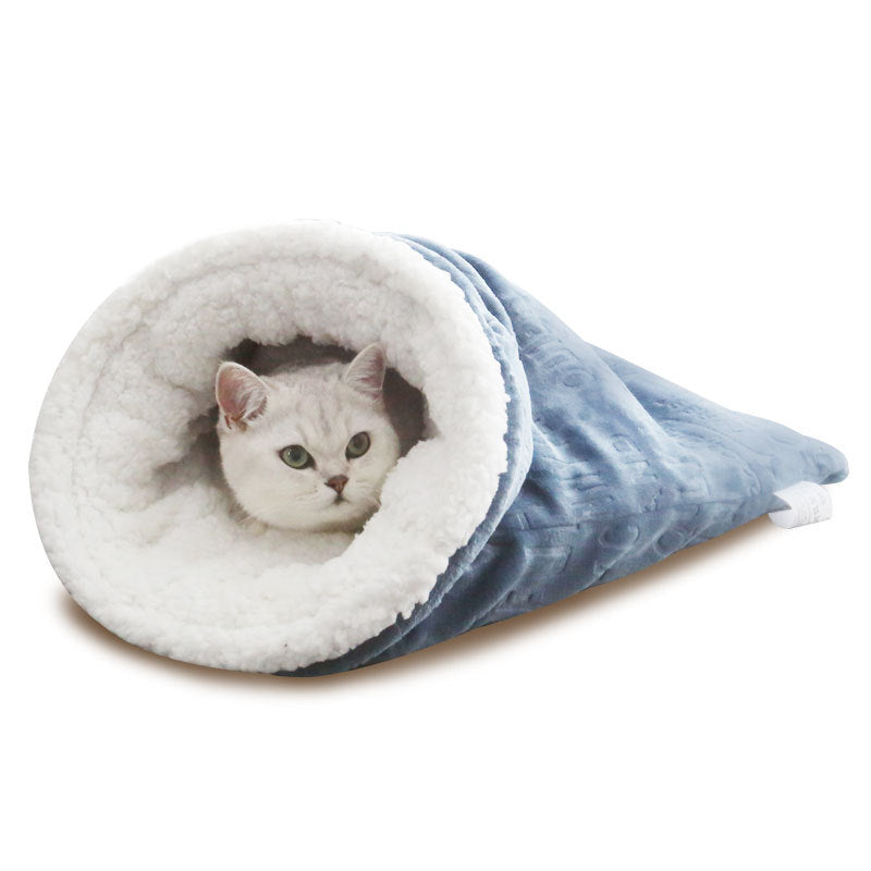 Cat Nest Christmas Plus Soft Nest Cat Sleeping Bag Cat Nest Cat Supplies Pet Four Seasons Universal Cat Mat - Minihomy