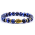 Buddha Head Elastic Charm Beads Gemstone Bracelet - Minihomy