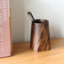 Solid Wood Pen Holder Black Walnut Whole Wood Stationery Pen Holder Tea Ceremony Accessories