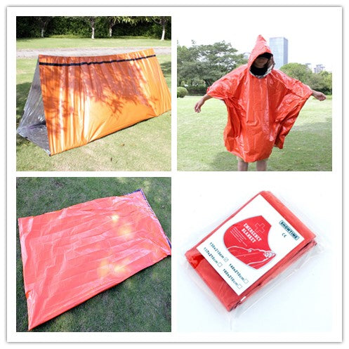 PE Aluminum Film Thermal Insulation Windproof And Cold Resistant Emergency Sleeping Bag - Minihomy