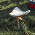 Outdoor Ultralight Canvas Folding Triangle Stool Portable Camping Picnic Stool Solid Wood Stool - Minihomy