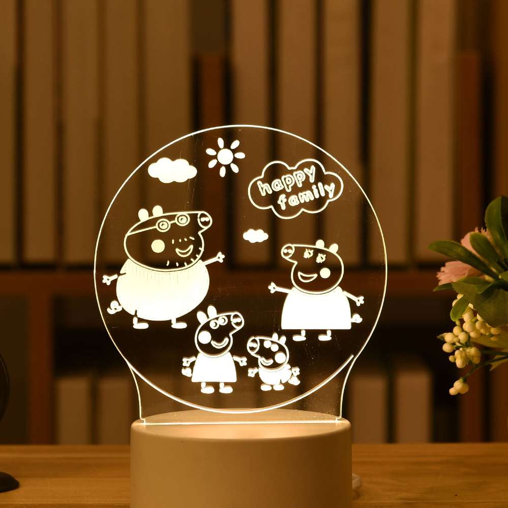 Bedroom Atmosphere Lamp Cartoon 3D Night Light - Minihomy