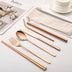 7-piece Set Of Creative Titanium-plated Environmentally Friendly Portable Tableware