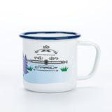 Enamel Camping Mug 300ml Colourful Metal Enamel Coffee Tea Camp Cups Mugs