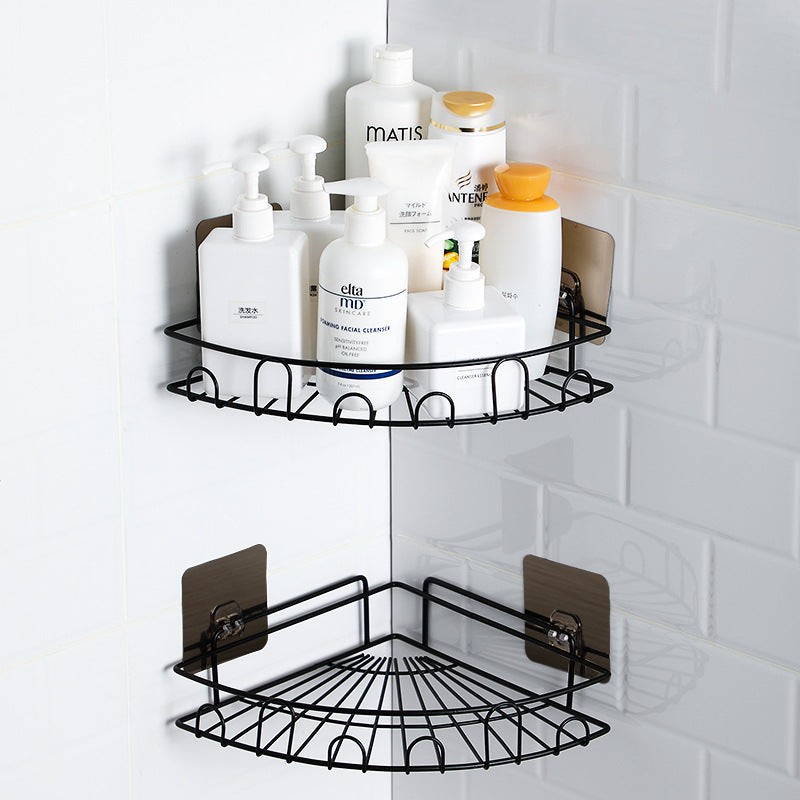 Bathroom Wall Hanging Corner Storage Rack Household Vanity Racks Stall Plastic Bathroom Wall