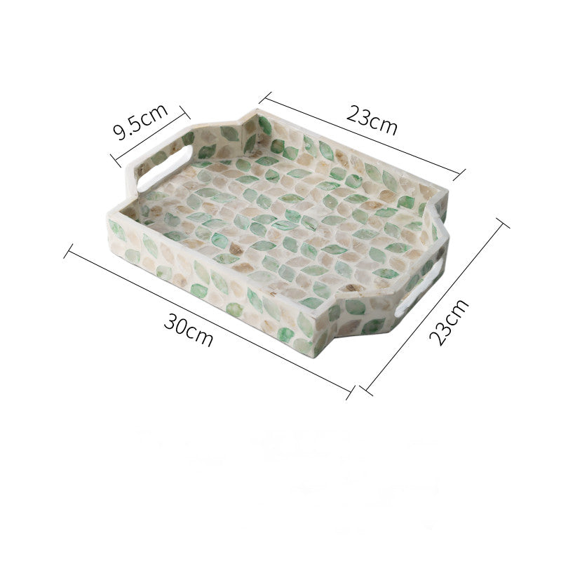 Household Storage Tray Creative Shell Rectangular Storage Tray Decorative Photography Swing Plate - Minihomy