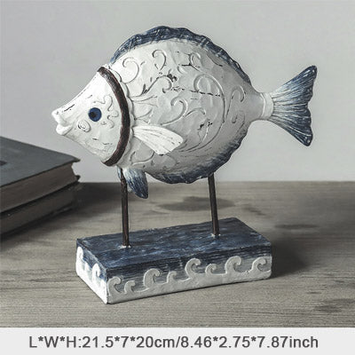 Nordic Resin Desktop Decoration American Countertop Home Fish Decoration Decoration Living Room Study Bedroom - Minihomy