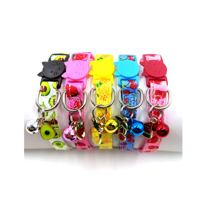 Pet Print Bell Cat Collar Cat Strap - Minihomy