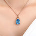 Pear Shaped Pendant In Imitation Of Natural Swiss Blue Drop - Minihomy