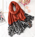 Cotton Scarf Casual Leopard Print Long Gauze Scarf - Minihomy