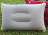 Outdoor Pvc Pillows Travel Camping Thick Flocking Rectangular Inflatable Pillows Nap