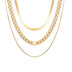 Multi-Layer Thick Chain Stacking Necklace Personality Three-Layer Clavicle Chain - Minihomy