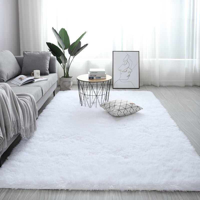 Nordic Fluffy Carpet Rugs For Bedroomliving Room Rectangle Large Size Plush Anti-slip Soft Carpet - Minihomy