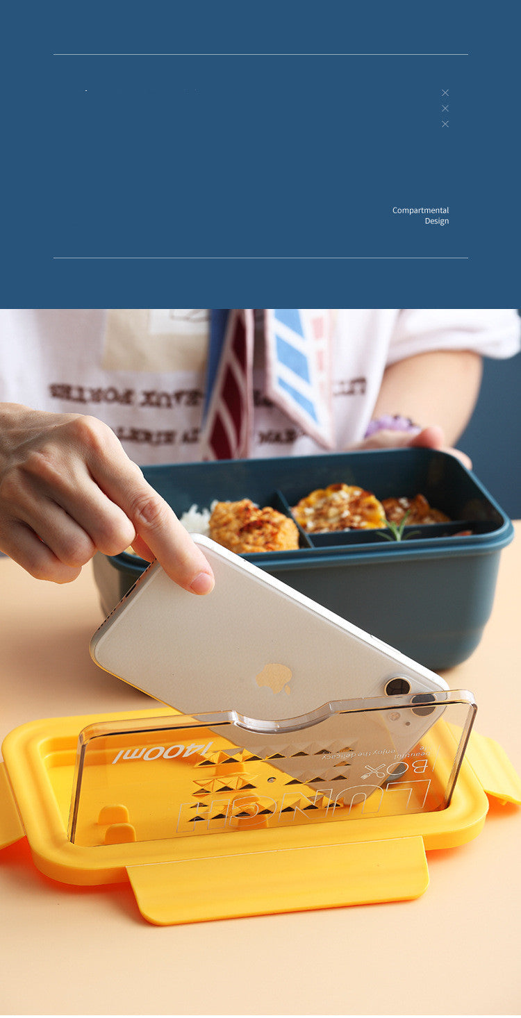 Microwave Japanese-style Portable Plastic Three-compartment Lunch Box Student Lunch Box Wholesale Custom