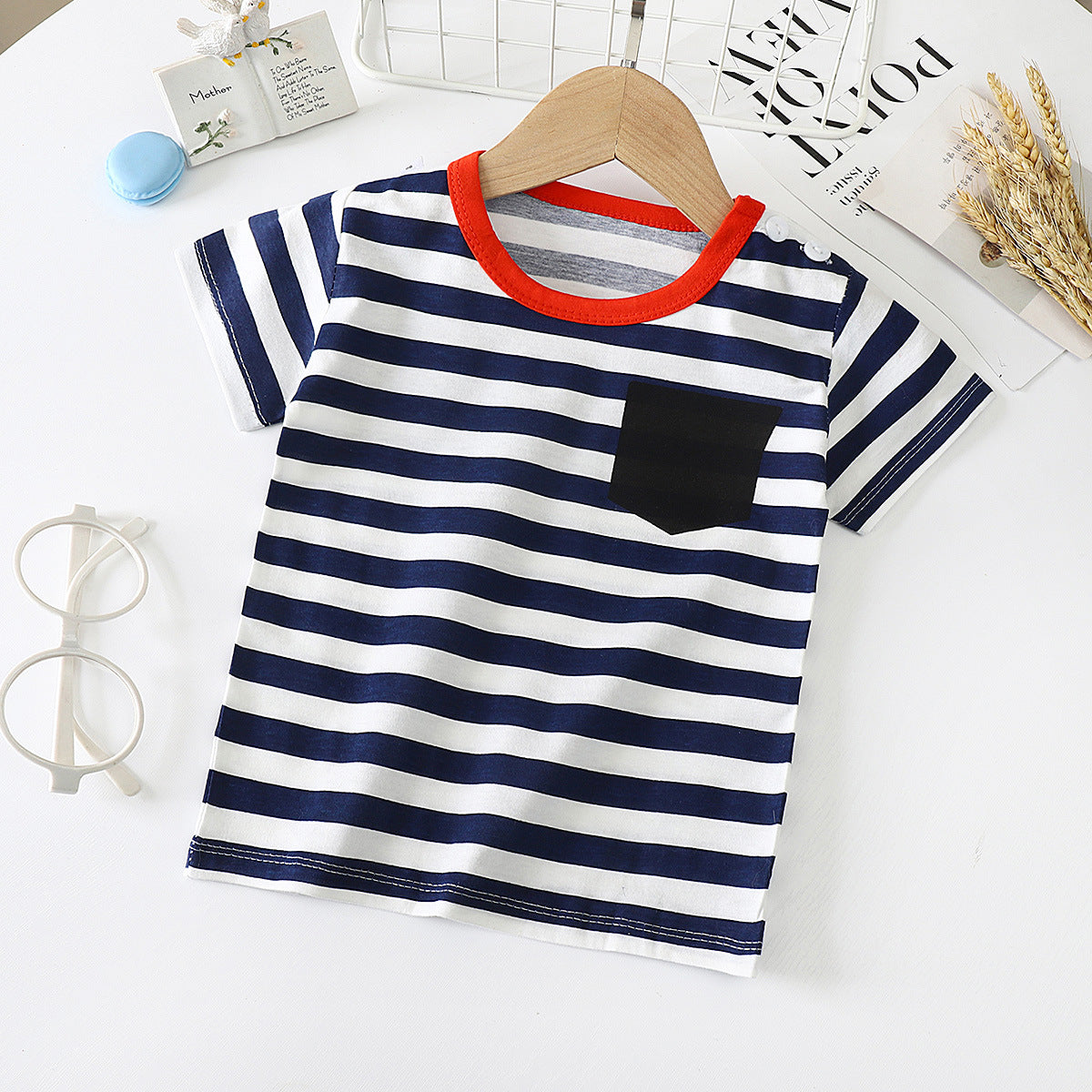 Children's Short-Sleeved T-Shirt - Cotton Baby Half-Sleeved Bottoming Shirt - Minihomy