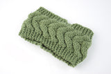 Acrylic Thick Wool Knitted Headband Diagonally Crossed Hair Accessories For Women