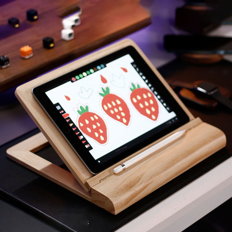 Smart Tablet Solid Wood Stand