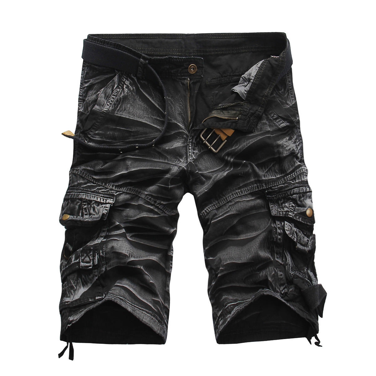 Men's Overalls Summer Camouflage Pants Loose Five Point Pants